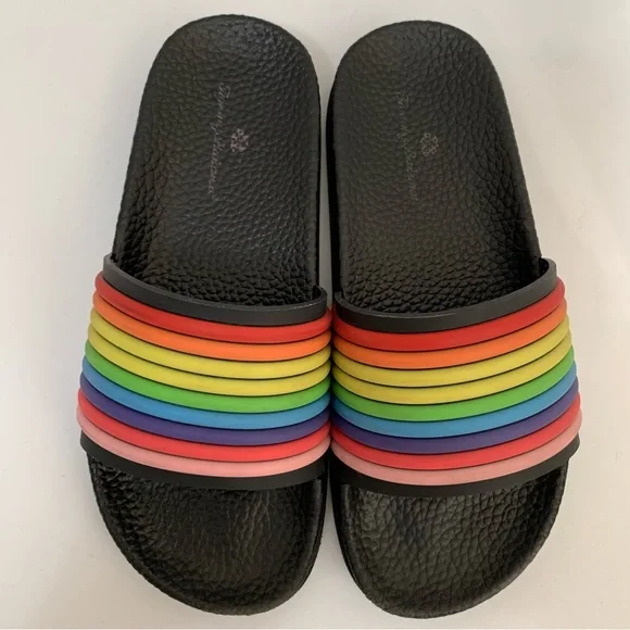 Tommy Bahama Rainbow Slides, comfort cushion slip on sandal shoes, girls size 1 - Picture 6 of 14
